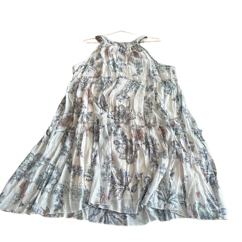 Mlle Gabrielle sleeveless Pale Pink Floral Mock-Neck Dress Size 1X Plus